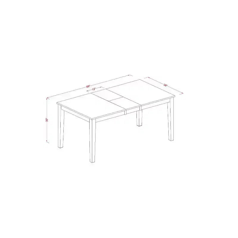 Set da pranzo retrò 6 pz Tavolo rettangolare con allunga e 4 sedie panca - 137/168 cm