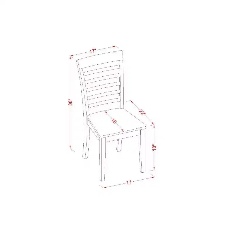 Set tavolo da pranzo HomeStock 3 pezzi in legno massello con finitura mogano e prolunghe a ribalta
