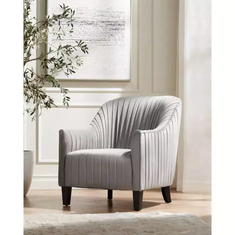 Poltrona occasionale Liam Gray a pieghe