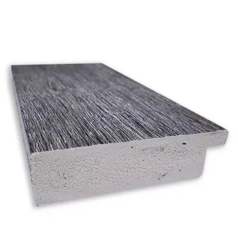 Specchio da parete rustico con cornice in corteccia grigia 45"x35" - Bordo smussato, cornice in polistirene, nessun assemblaggio richiesto