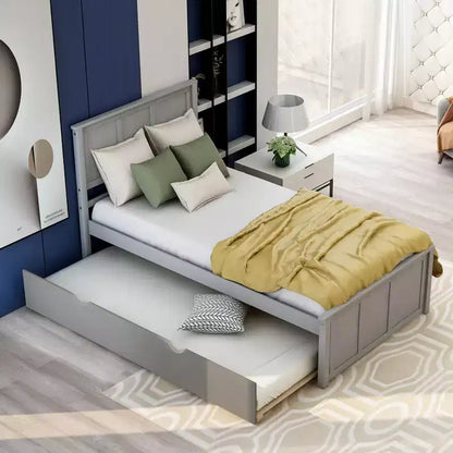 Struttura Letto Matrimoniale con 1 Cassetto e 2 Ruote, Divano Letto Matrimoniale e Letto Estraibile Adatti per Camere da Letto Familiari