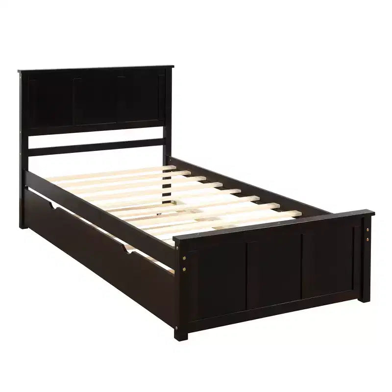 Struttura Letto Matrimoniale con 1 Cassetto e 2 Ruote, Divano Letto Matrimoniale e Letto Estraibile Adatti per Camere da Letto Familiari