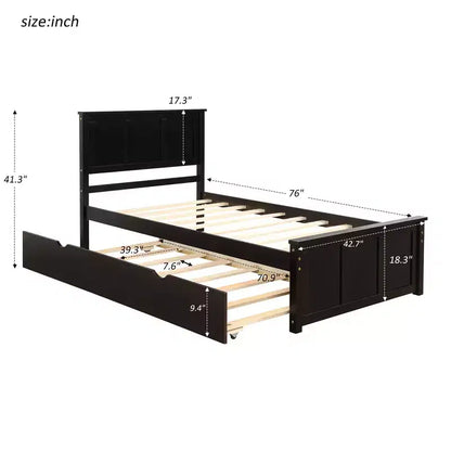 Struttura Letto Matrimoniale con 1 Cassetto e 2 Ruote, Divano Letto Matrimoniale e Letto Estraibile Adatti per Camere da Letto Familiari