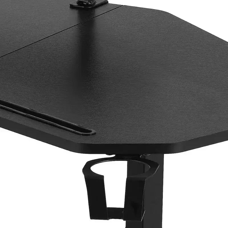Scrivania da Gaming con Ripiani e Supporto per Accessori