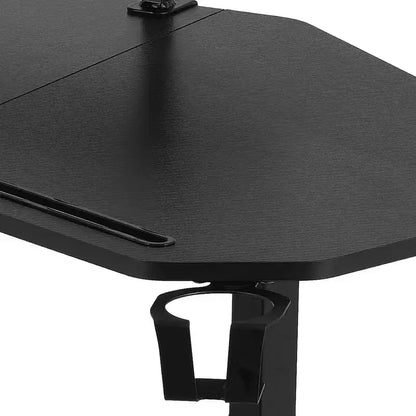 Scrivania da Gaming con Ripiani e Supporto per Accessori