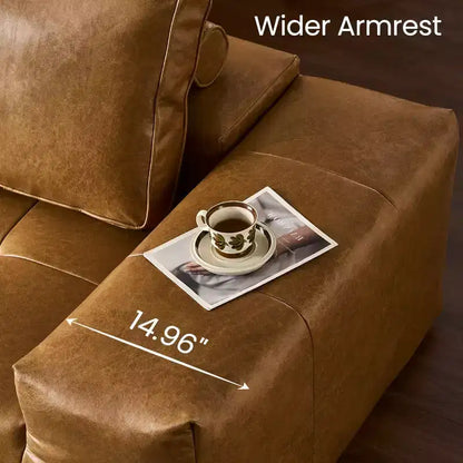 Divano componibile HOMLUX con penisola sinistra/destra, pelle sintetica a spedizione rapida o 4 tessuti Shimmer: montaggio zero, schiuma ad alta densità e molle insacchettate