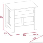 Isola cucina minimalista con contenitore, Tavolo isola cucina con 3 ampi ripiani sotto il tavolo, Organizer da piano per cucina