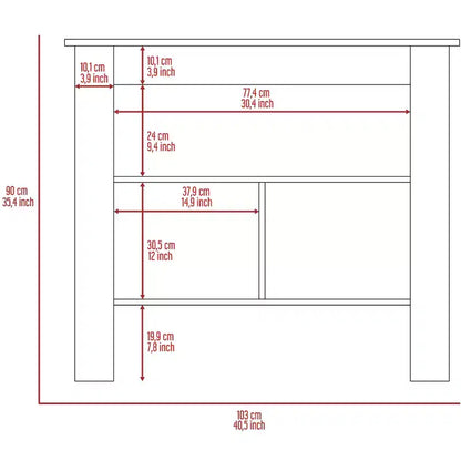 Isola cucina minimalista con contenitore, Tavolo isola cucina con 3 ampi ripiani sotto il tavolo, Organizer da piano per cucina