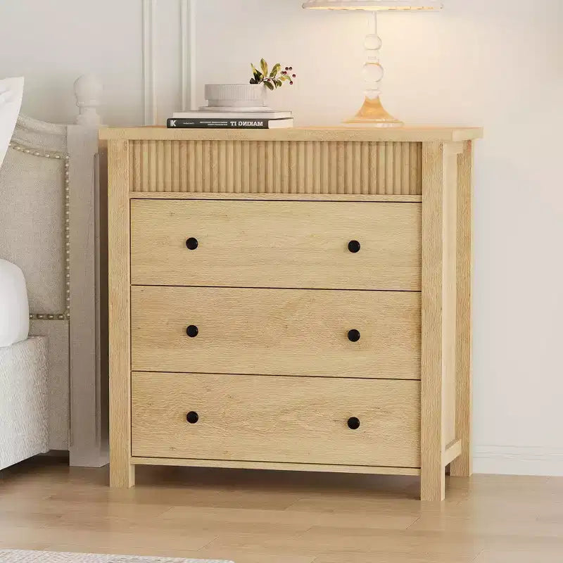 Comò a 3 cassetti per comodino da camera da letto,