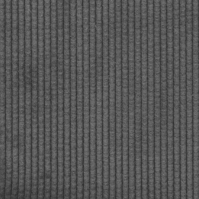 Divano in tessuto con cuscino in velluto a coste grigio scuro - Grigio scuro senza pouf