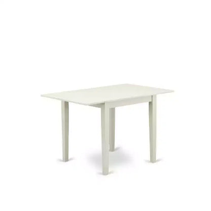 Set Tavolo da Pranzo 4 Sedie - Tessuto Lino Blu e Bianco - Set Cucina Moderno in Legno
