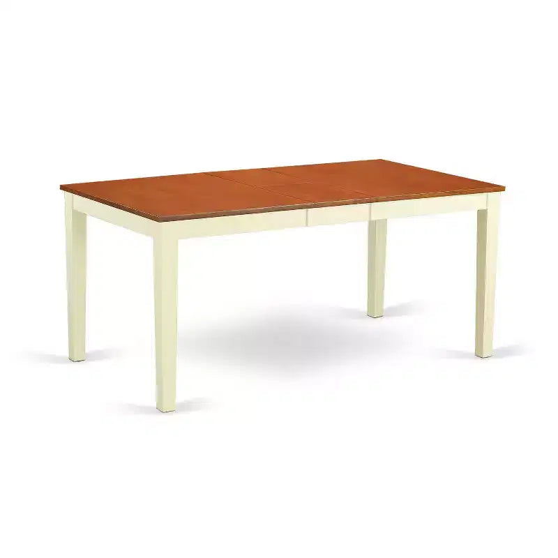 Set da pranzo retrò 6 pz Tavolo rettangolare con allunga e 4 sedie panca - 137/168 cm