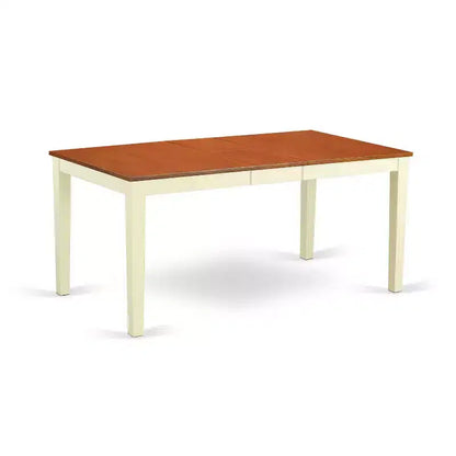Set da pranzo retrò 6 pz Tavolo rettangolare con allunga e 4 sedie panca - 137/168 cm