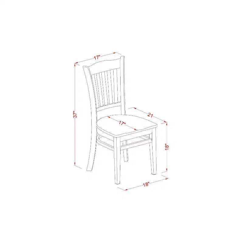 HomeStock Set sala da pranzo 5 pezzi: tavolo rettangolare con piano in legno massello finitura nera e 4 sedie
