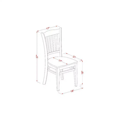 HomeStock Set sala da pranzo 5 pezzi: tavolo rettangolare con piano in legno massello finitura nera e 4 sedie