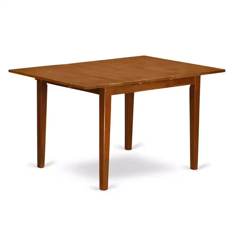 Set da pranzo 3 pezzi con piano in legno massello finitura marrone sella - 4 posti a sedere