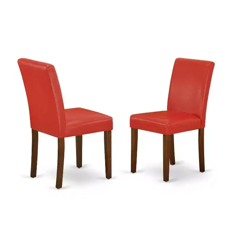 HomeStock Set da Pranzo 5 Pezzi con Piano in Legno Massello Finitura Mogano e Alette a Scomparsa (4 Posti)