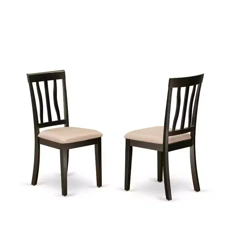 HomeStock Tavolo da Pranzo Rettangolare a 6 Pezzi con Piano in Legno Massello Finitura Cappuccino con 1 Panca, 4 Sedie