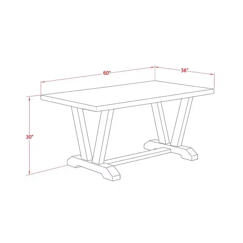 HomeStock Set da pranzo 5 pezzi: tavolo rettangolare con piano in legno massello finitura rovere naturale e 4 sedie