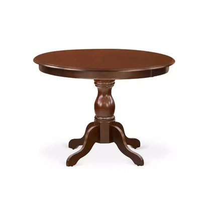 Set da pranzo da 3 pezzi in legno massello con finitura mogano - 4 posti a sedere