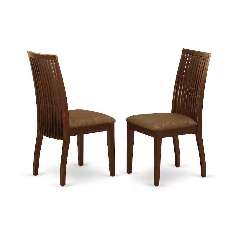Set da pranzo da 3 pezzi in legno massello con finitura mogano - 4 posti a sedere