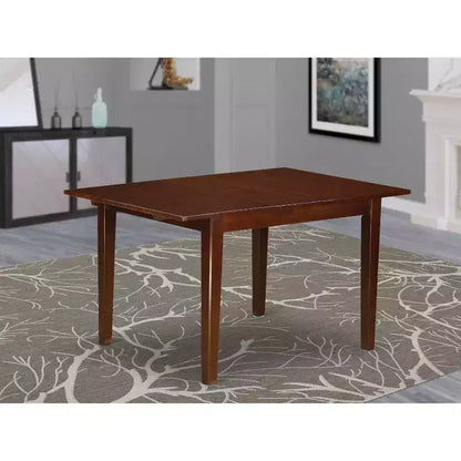 Set da pranzo in legno massiccio a 5 pezzi con finitura mogano - 4 posti a sedere
