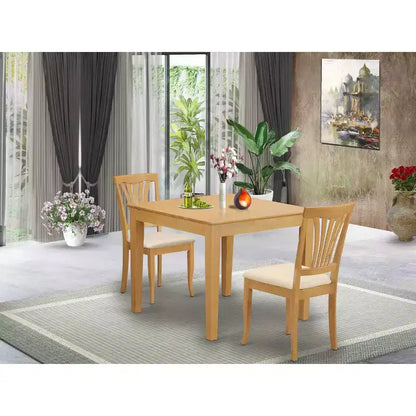 Tavolo da pranzo con piano in legno massello finitura rovere marrone naturale