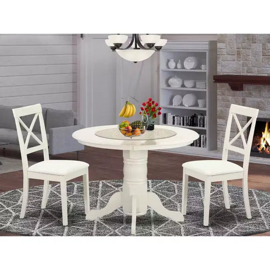 Tavolo da Cucina Rotondo e 2 Sedie - Design per Piccoli Spazi