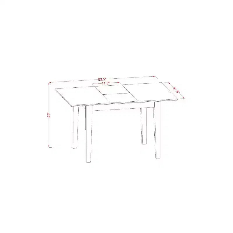 Sala da Pranzo con Piano in Legno Massello Finitura Mogano e Bottoni (4 Posti)