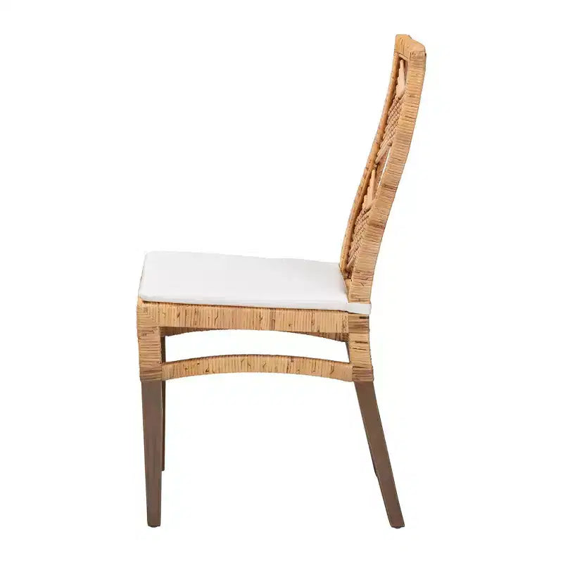 Sedia da pranzo Poltak Rattan marrone