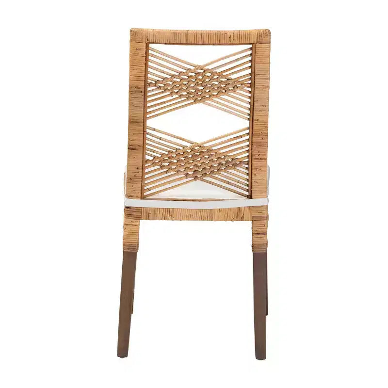 Sedia da pranzo Poltak Rattan marrone