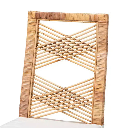 Sedia da pranzo Poltak Rattan marrone
