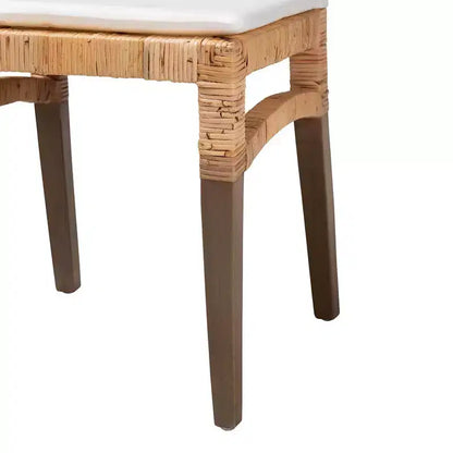 Sedia da pranzo Poltak Rattan marrone