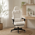 Sedia da gaming ergonomica in pelle PU, sedia da ufficio/computer da corsa con ruote girevoli, poggiapiedi estraibile, poggiatesta, supporto lombare e braccioli