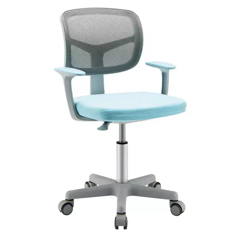 Costway Kids Desk Chair Adjustable Height Children Study Chair w/Auto Brake Casters Blue / Pink