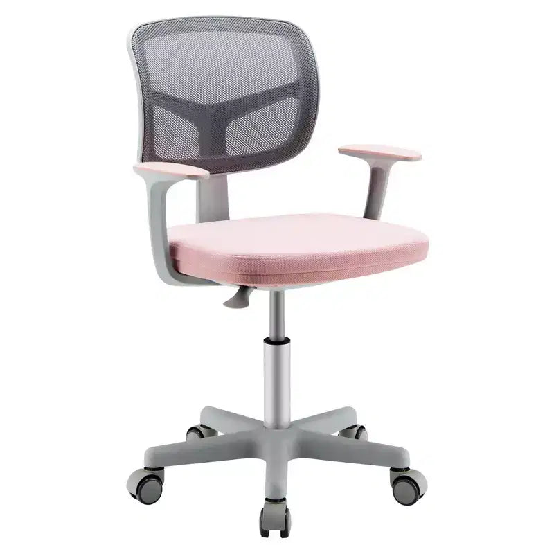 Sedia da scrivania per bambini regolabile in altezza Sedia da studio per bambini con rotelle con freno automatico Blu/Rosa