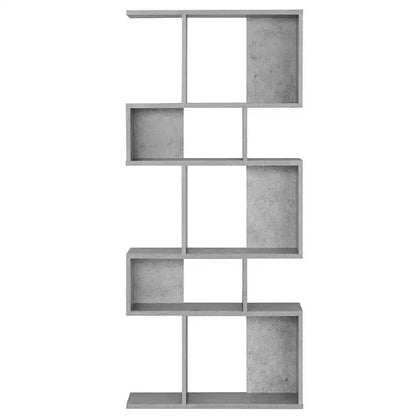 Scaffale a Scala a 5 Cubi, Angolare Autoportante, Espositore Libreria
