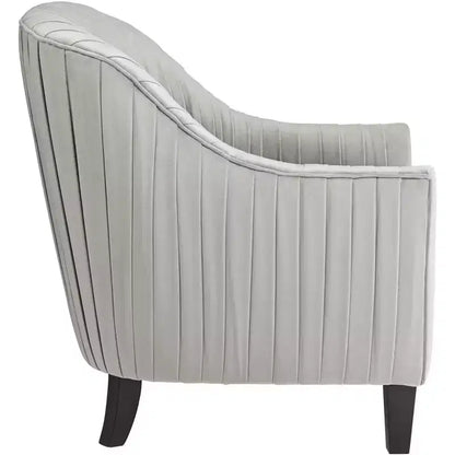 Poltrona occasionale Liam Gray a pieghe