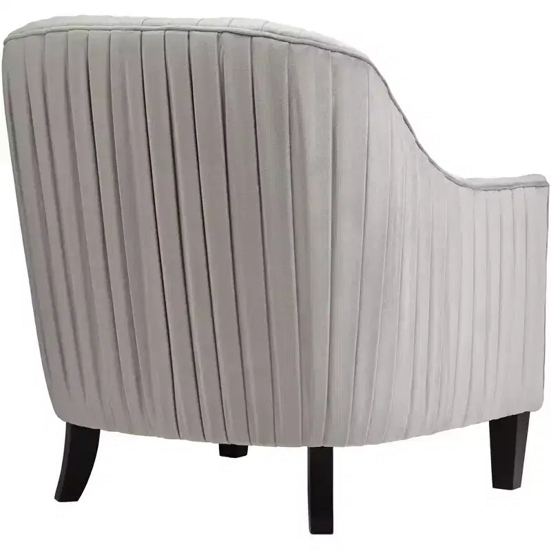 Poltrona occasionale Liam Gray a pieghe
